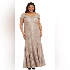 Plus Size Elegant Lace Gown